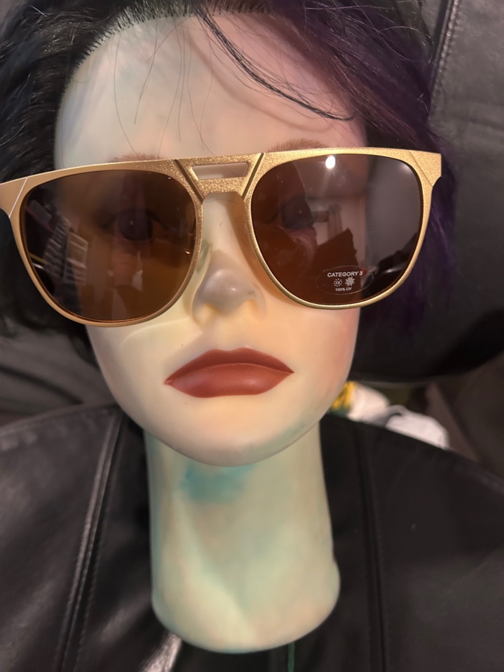 Gold Frame Brown Lens Women’s Sunglasses